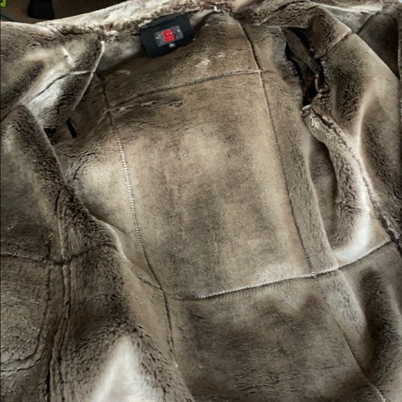 GALLERY Faux Shearling Fur Suede Warm Winter Car Coat Jacket - Picture 5 of 7